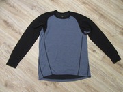 DEVOLD ACTIVE męska bluzka szaro czarna podwójna dzianina 80% merino_ XL