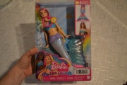 lalka Barbie Mattel syrenka mrugające światełka ogon