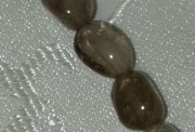 Naszyjnik naturalny kwarc dymny owale 7/13 mm /nr 64