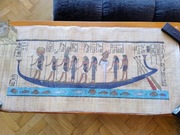 Obraz egipski na papirusie solar boat dekoracja ścienna 