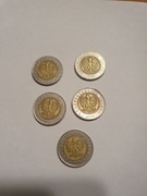 5 ZŁ 1994, 5 szt. kolekcjonerskie.