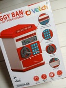 Sejf zabawka dla dzieci skarbonka elektroniczna Civetch 3+