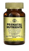 Solgar Prenatal Nutriens - witaminy i minerały prenatalne (120 tabl.)