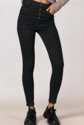 Jeansy skinny rozmiar L42 czarne 