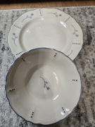 Miska i Talerz IKEA (Wzór w Niebieskie Kwiatki)