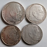 5 Marek + 3 * 2 Marki Niemcy - 1936 - PAUL VON HINDENBURG