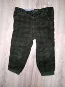 Spodnie zielone 86 ocieplane C&A kratka sztruksowe