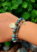 Zestaw bransoletek z agatem mszystym 