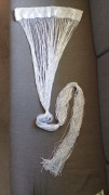 Szara zasłona typu makaron 100x200cm