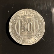 Austria 50 groschen 1934 rok - rzadka, ładny stan