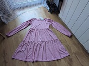 Reserved cudna sukienka miła róż 164cm 11-12+ nowa