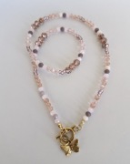 Naszyjnik damski Motyl Kryształki Szklane Zapięcie Toggle choker 