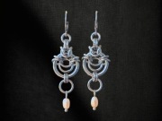 Kolczyki Naturalne perły Słodkowodne Stal Chirurgiczna Srebro 925