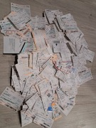 Bilety zestaw PKP kolejowe MPK MZK kolekcja 345 egzemplarzy