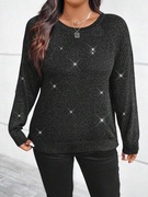 Nowy bardzo ładny lekki sweterek bluzka, ze srebrną nitką 2XL 46/48