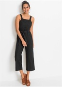 ELEGANCKI KOMBINEZON Z LNU APART 42 44 XL CZARNY LNIANY BUTIK NOWY