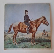"Chłopiec na koniu na tle krajobrazu" Juliusz Kossak pocztówka