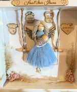 Pamiątka Chrztu Świętego Anioł Stróż Metryczka w ramce styl boho dekoracja