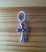 Srebrna zawieszka krzyż 925 styl Chrome Hearts gotycki biker