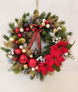 Wianek wieniec bożonarodzeniowy na drzwi wiklina 39 cm