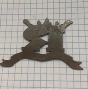 Monogram stary wyrob z brazu