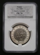 Polska 10 złotych 2000 - zjazd w Gnieźnie - srebro - mennicza - PR70