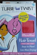 Nowy Ręcznik turban do suszenia włosów czerwony+ gratis grzebień 