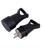 Gumowe wodoodporne gniazdo UE z wtyczką elektryczną z uziemieniem