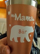 Kubek termiczny dla mamy z grawerem bear mama i misiem bardzo ładny nowy!!!