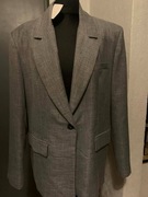 ZARA żakiet marynarka wdzianko narzutka z wiskozą oversize duża szara