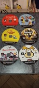 6 gier PS2 uszkodzone wymagają polerowania.