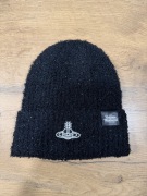 Czapka Vivienne Westwood Czarna Kaszmir