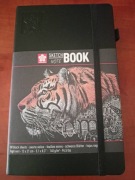 Szkicownik 13x21 cm, czarny papier, Sakura