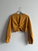 Crop top z H&M w kolorze musztardowym