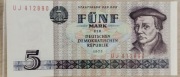Banknot 5 Marek NRD 1975 Niemcy Wschodnie bardzo dobry stan