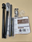 Karnisz pojedynczy czarny regulowany 76-110 cm