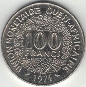 Afryka Zachodnia (BCEAO) 100 franków 1974 - 26 mm - nr 2