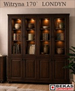 Witryna LONDYN 170`(4D-4R) Dąb Orzech Wenge Lakierowany Producent BEKAS 