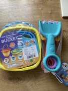 Zestaw do piasku wiaderko składane plus 4 Łopatki