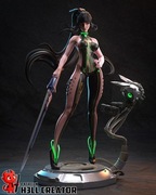 Figurka druk 3D żywica " h3LL Creator - EVE - F1310 " - 197 mm
