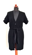 Czarny sweter wdzianko narzutka gotyk alternative kimono vintage XS