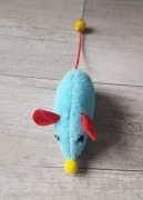 Pluszowa zabawka mysz dla kota niebieski