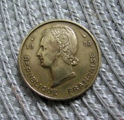 Francuska Afryka Zachodnia 25 Frank 1956r