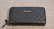 Portfel damski pikowany dwukomorowy Fashion Classic kolor czarny NOWY