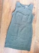 Sukienka biurowa szara zieleń, rozmiar 44