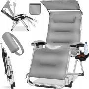 Leżak ogordowy składany Kesser Szary 77 x 72 x 180 cm do 200 kg