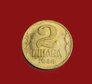 Moneta 2 dinary 1938, Jugosławia