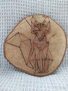 String Art Lis, plaster drewna