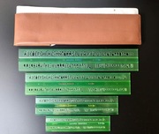 4 szt. szablonów literowo-cyfrowych LOGAREX (0,25; 0,35; 0,5 i 0,7mm)