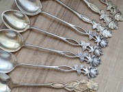 POSREBRZANE ŁYŻECZKI DO KAWY FILIŻANKI FINLANDIA RÓŻA